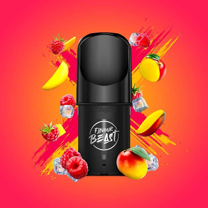 Shop Flavour Beast Pod Pack - Ragin' Razz Mango Iced - at Vapeshop Mania