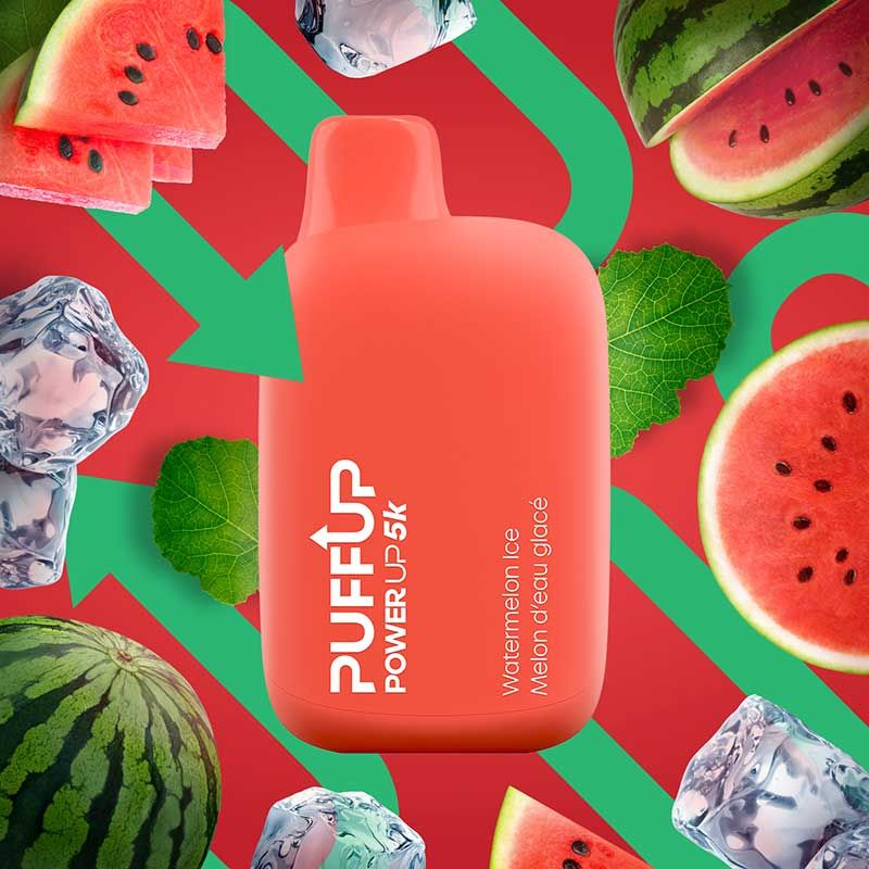 Shop PuffUP Power Up 5000 Disposable - Watermelon Iced - at Vapeshop Mania