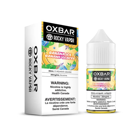 Shop ROCKY VAPOR OXBAR E-LIQUIDS - Banana Ice - at Vapeshop Mania