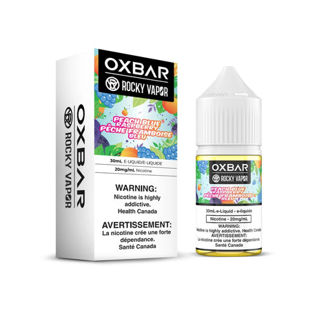 Shop ROCKY VAPOR OXBAR E-LIQUIDS - Peach Blue Raspberry - at Vapeshop Mania