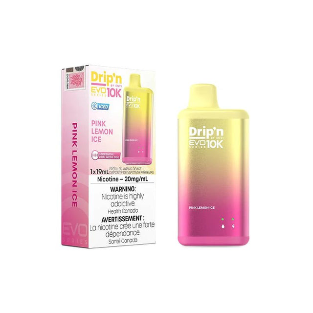 Shop Drip'n by Envi EVO Series 10K Disposable - Pink Lemon Ice - at Vapeshop Mania