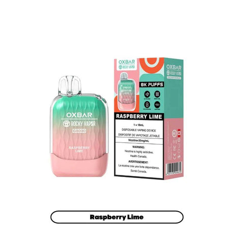 Shop OXBAR G8000 Disposable - Raspberry Lime - at Vapeshop Mania