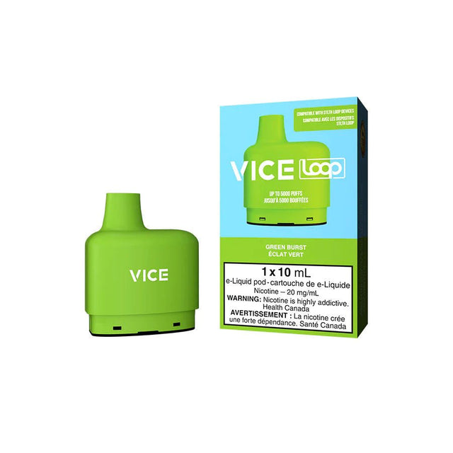 Shop VICE LOOP Pod Pack - Green Burst - at Vapeshop Mania