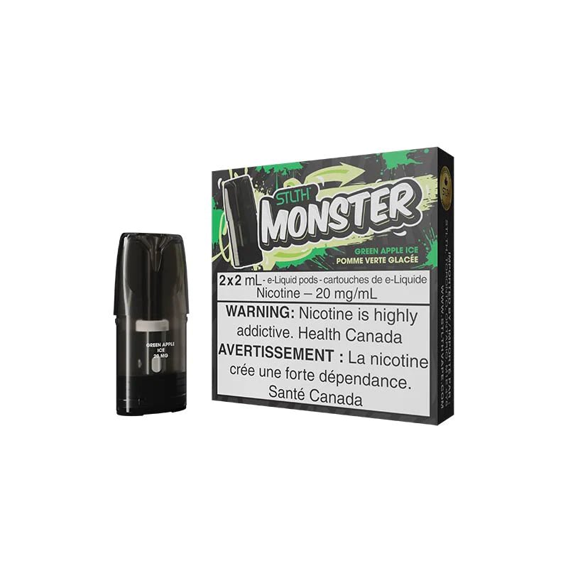 Shop STLTH Monster Pod Pack - Green Apple Ice - at Vapeshop Mania