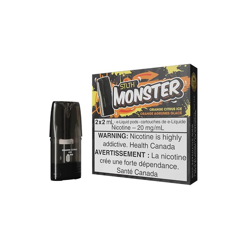 Shop STLTH Monster Pod Pack - Orange Citrus Ice - at Vapeshop Mania