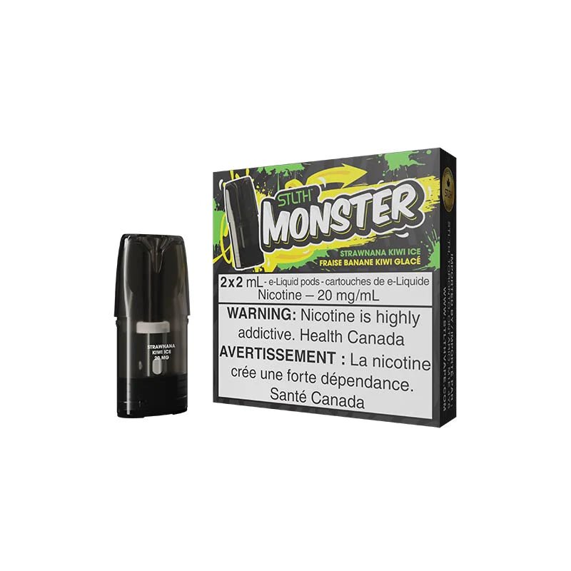 Shop STLTH Monster Pod Pack - Strawnana Kiwi Ice - at Vapeshop Mania