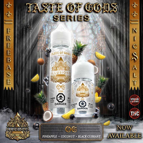 Shop Taste of Gods OG by Illusions Vapor E-Juice - at Vapeshop Mania