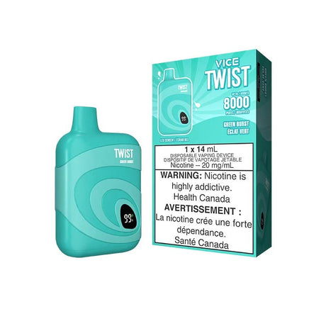 Shop VICE TWIST 8000 Disposable - Green Burst - at Vapeshop Mania