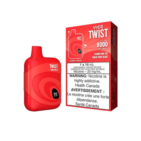 Shop VICE TWIST 8000 Disposable - Strawberry Kiwi Ice - at Vapeshop Mania