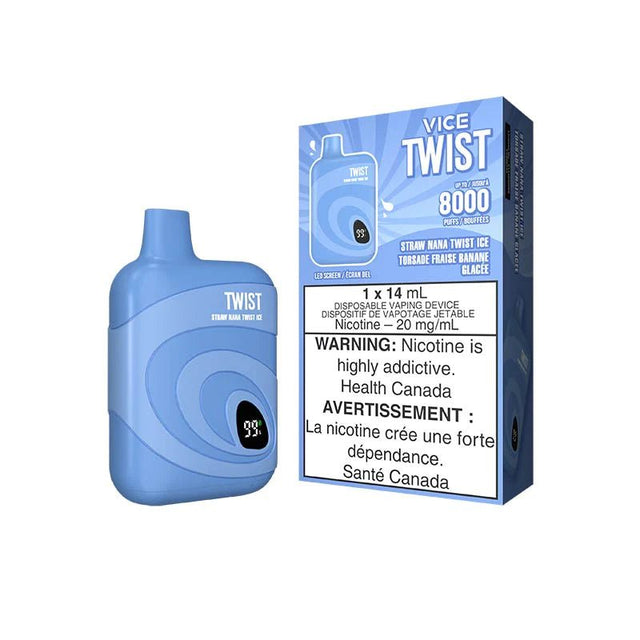 Shop VICE TWIST 8000 Disposable - Strawberry Nana Twist Ice - at Vapeshop Mania