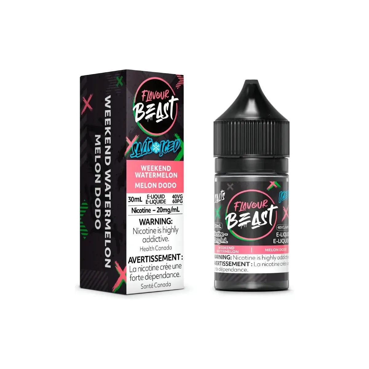 Shop Weekend Watermelon Iced Salt by Flavour Beast E-Liquid - at Vapeshop Mania