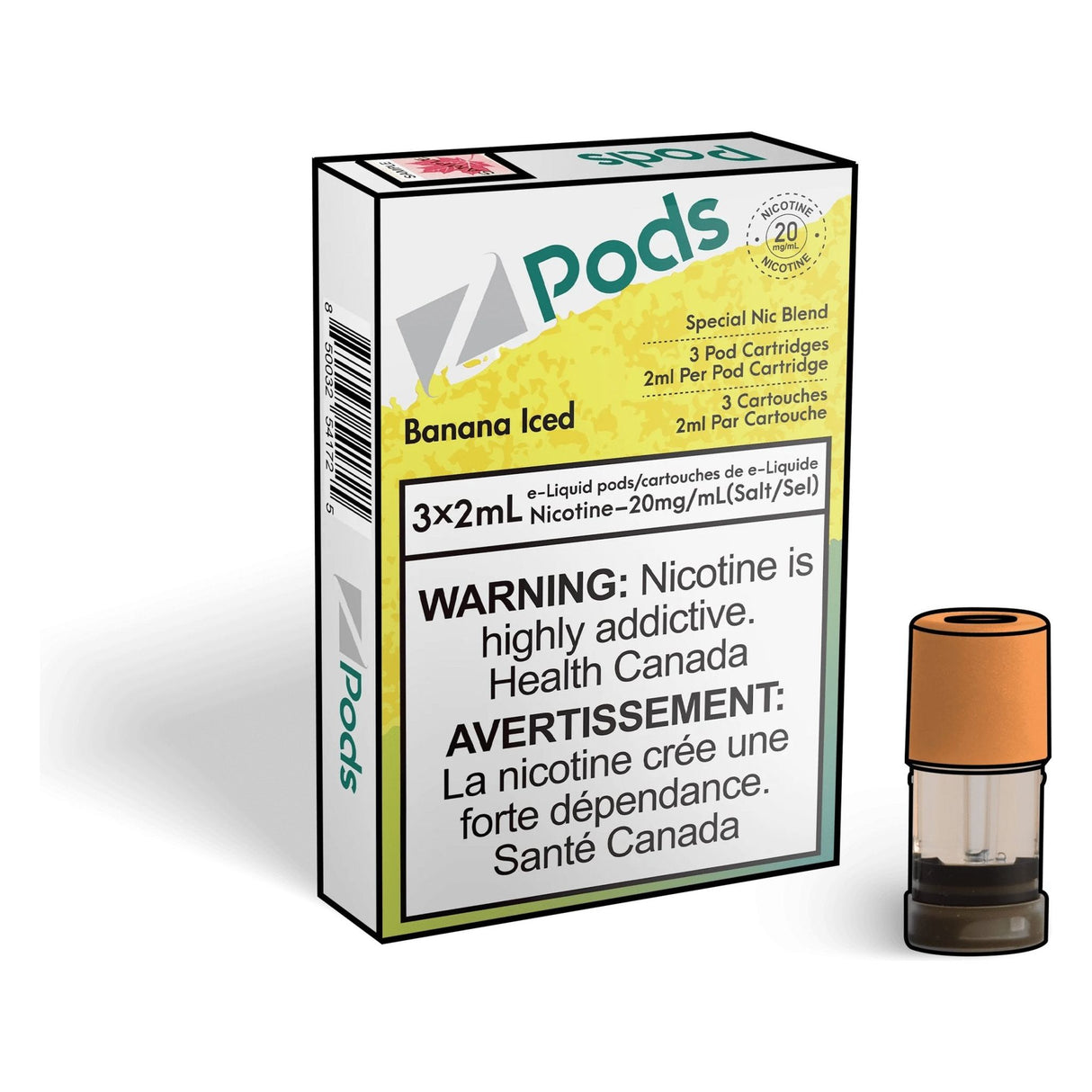 Shop Z pods - Banana Iced - at Vapeshop Mania