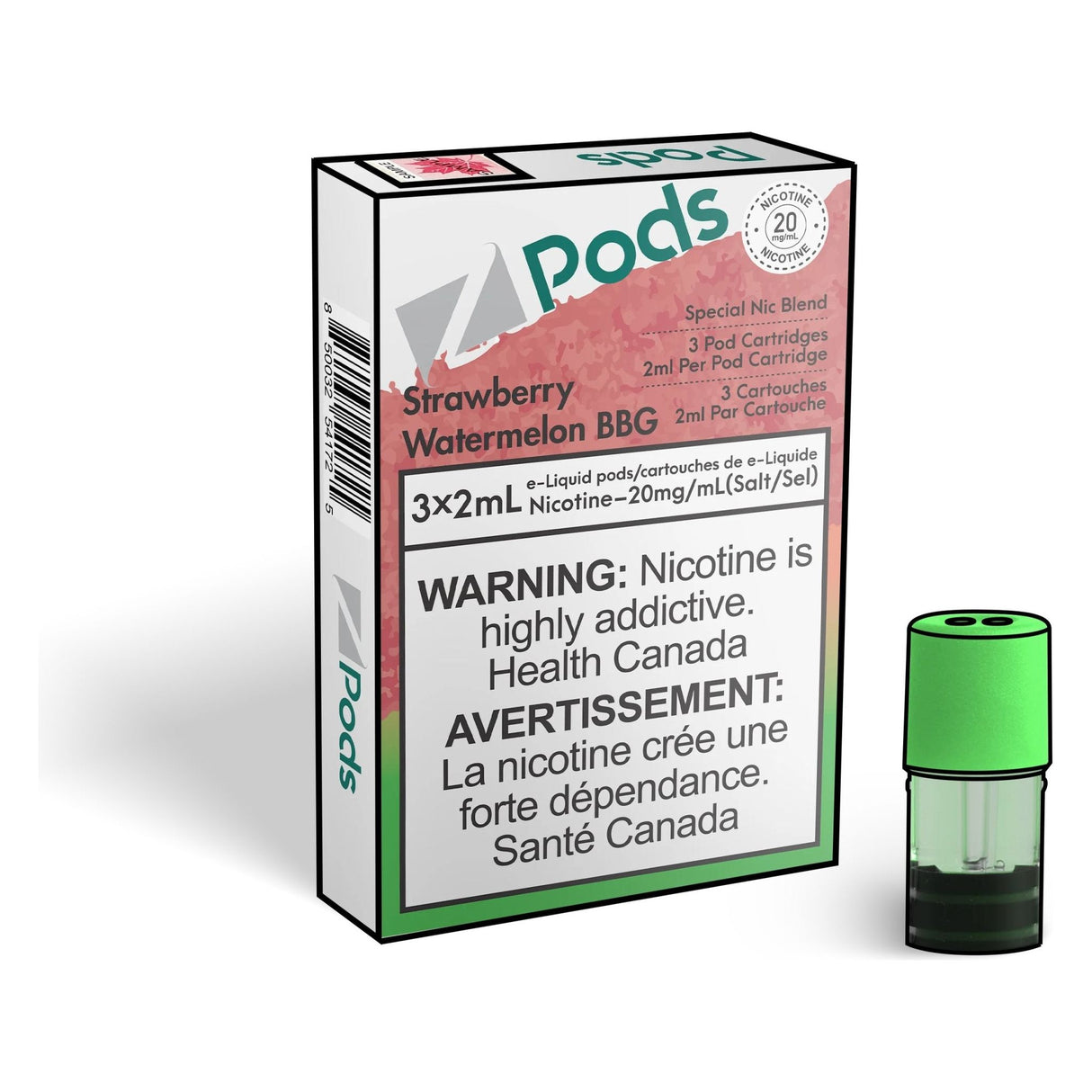 Shop Z pods - Strawberry Watermelon BBG - at Vapeshop Mania